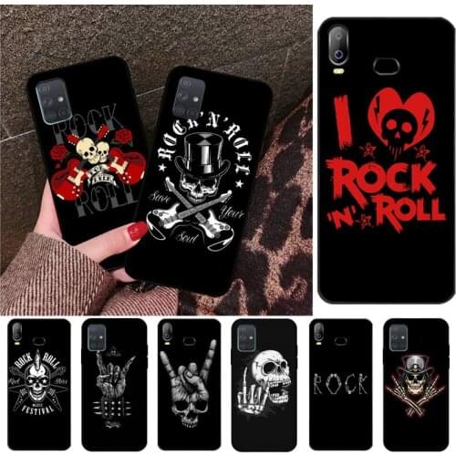 Rock roll skull Custom Soft Phone Case For Samsung Galaxy A01 A11 A31 A81 A10 A20 A30 A40 A50 A70 A80 A71 A91 A51