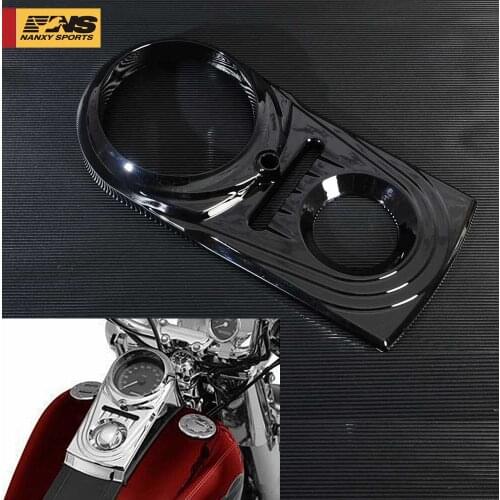 Black Motorcycle Dash Panel Insert Cover Trim Case for Harley Softail Fatboy FLS FXS Dyna 1993-2015
