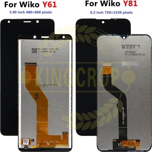 For Wiko Y61 LCD Display + Touch Screen Digitizer Assembly Replacement For Wiko Y81 LCD Phone Repair Parts
