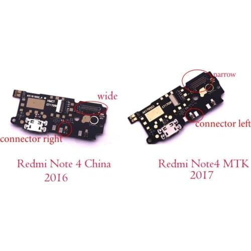 For Xiaomi Redmi Note 4 4X China MTK USB Charger Charging Port Micro USB Dock Connector Repair Parts Redmi Note4