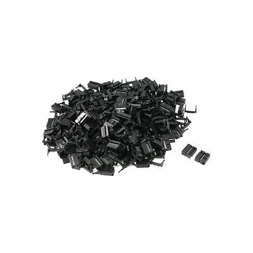 FC-12P 2.2mm Pitch Position Flat Cable IDC Socket Connector Black 100 Pcs