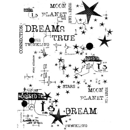 Background stamp Clear Stamp for Scrapbooking Transparent Silicone Rubber DIY Photo Album Decor 509