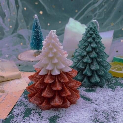 Christmas Tree Candle Mold Handmade Candle Mold Candle Making Supplies Home Decoration DIY 3D Christmas Tree Acrylic Mold soap
