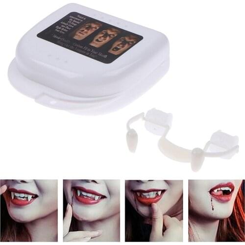 Halloween Decoration Vampire Teeth Retractable Zombie Teeth Cosplay Photo Props