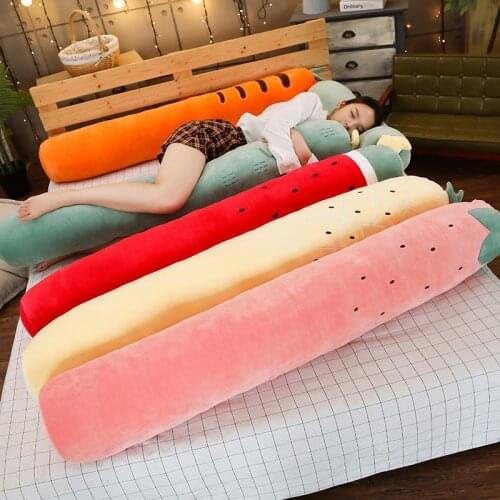 Food Pillow Stuffed Cactus Simulation Plant Plush Toy Strawberry Carrot Watermelon Pineapple Soft Lovely Gift for Girl Baby Toy