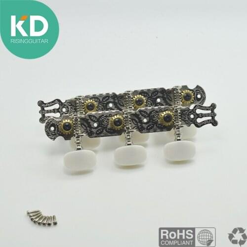 2 pc per set High Quality Classical Guitar Tuning Pegs Machine Heads Oval Button Pearl clear