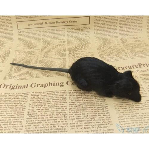 Creative simulation black mouse toy polyethylene & fur mouse model gift about 10x5cm139