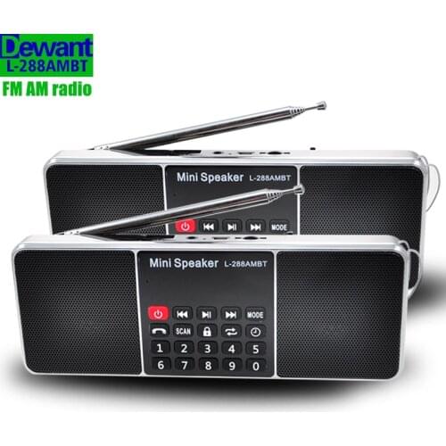 Free shipping L-288AMBT active outdoor mini portable bass wireless Bluetooth BT speaker with FM AM radio MP3 audio music player