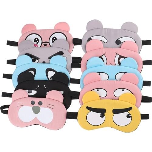 Sleep Eye Mask Eyeshade Cotton Travel 3D Eye Mask Cute Eye Cover Travel Rest Eye Band Sleeping Aid Kids Eye Blindfolds