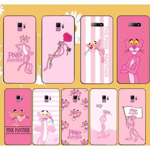 Cute cartoon pink panther Phone Case For Samsung galaxy S 9 10 20 A 10 21 30 31 40 50 51 71 s note 20 j 4 2018 plus