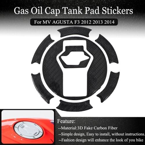 Fuel Gas Tank Pad Decals For MV AGUSTA F3 2012 2013 2014 Motorcycle 3D Carbon Fiber Stickers TankPad Oil Cap Protection Cover