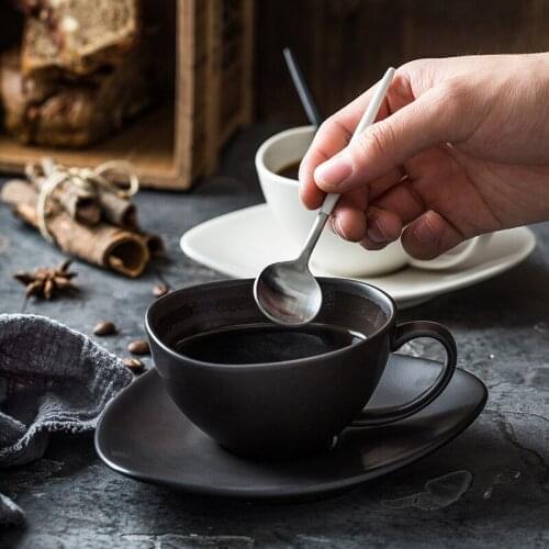 New bone china coffee utensils creative special-shaped coffee cup ceramic coffee cup with saucer afternoon tea set