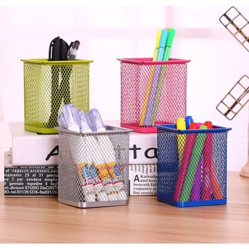 1 PC Office Organizer Round Cosmetic Pencil Pen Holders Stationery Container Office Supplies Desk Organizer Storage