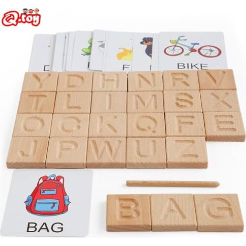 Parcours motricité enfant Montessori Board Wood Uppercase Letters Fine Motor Skills Learn Letter motoryka mała мелкая моторика