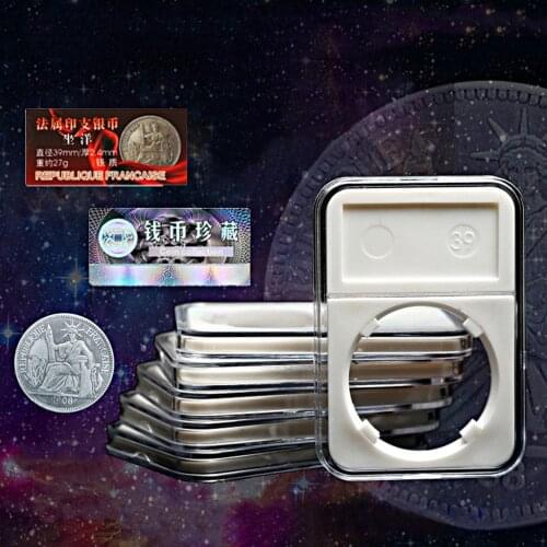 40Pcs Coin Display Slab Insert Medal Holder Storage Box Case for 38.5mm Coins