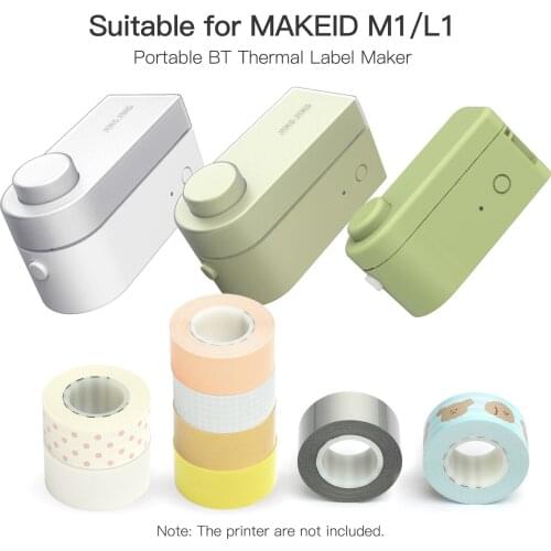MAKEID Adhesive Label Maker Paper Thermal Printer Paper Sticker Name Price Waterproof Tear-Resistant for MAKEID M1/L1 Printer