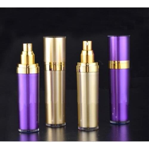 50ML purple/old cone-shape acrylic bottle for serum/lotion/emulsion/foundation plastic pump bottle sprayer bottle