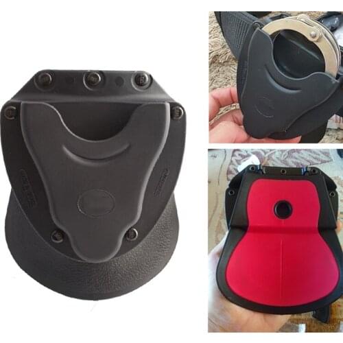 Tactical Handcuffs Police Holster Conceal Carry Light Weight Polymer Handcuff Case Holster Accessories Black