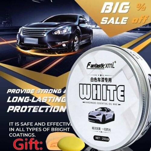 250ML Car Wax Waterproof and Antifouling Maintenance Auto Solid Wax Car Paint Scratch Repair Plating Crystal Wax Repair Tool