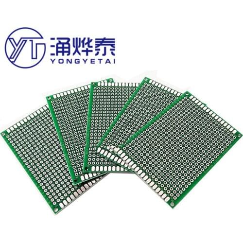 YYT 5PCS 5*7 double-sided tin universal board quality fiberglass board thickness of 1.6, breadboard