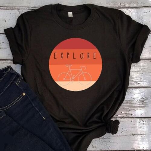 Bicycle Outdoor Shirt Girls Sports Mountain Biking Tshirts O-Neck 2021 Women Fashion Clothing Vintage Aesthetic Tee Harajuku T