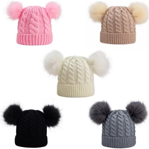 1 Pc Baby Stuff Pompom Hat Winter Knitted Kids Baby Girl Hat Warm Children Infant Beanie Cap Bonnet