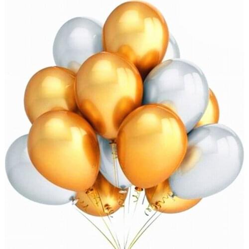 10pcs Big Gold Pearl Balloons Matte Round Latex Wedding Happy Birthday Decorations Kids Baby Shower Girl Anniversary Ballon Air