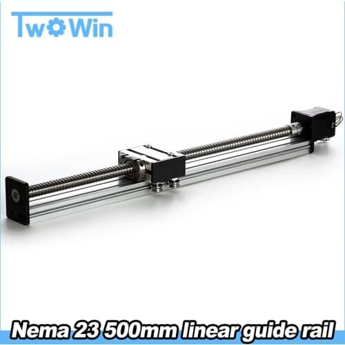 12mm linear guide rail 1204 ball screw linear guide linear rails cnc effective stroke 500mm + 23nema stepper motor