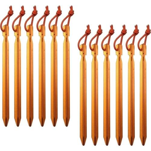 12 Packs Outdoors Tent Stakes Pegs,Canopy Stakes Tent Pegs Beach Tent Stakes