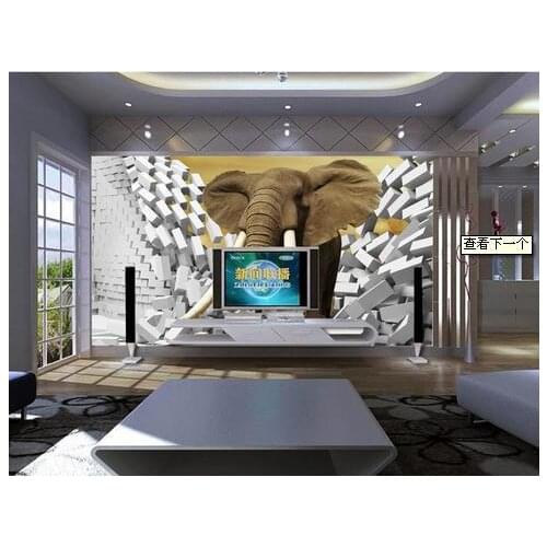3d photo wallpaper Custom 3d wall murals wallpaper Animal mural Elephant wallpaper 3 d TV wall paper living room decoration