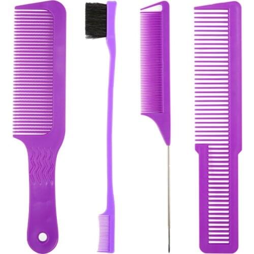 4pcs Anti-Static Wide Teeth Comb Detangling Hair Brush Hairdressing Styling Tools for Salon Home Use