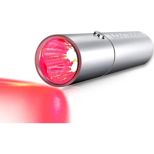 LOVTRAVEL 630nm 660nm and 850nm LED Red Light Therapy Near Infrared Light Therapy Devices Pen for Pain Relief - with Storage bag