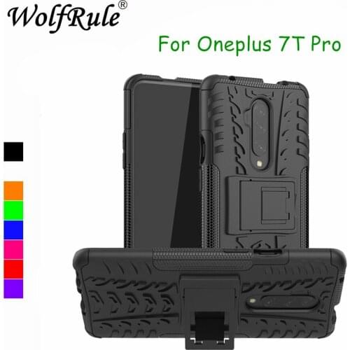 For Oneplus 7T Pro Case Cover Dual Layer Armor Silicone Back Case For Oneplus 7T Pro Holder Stand Shell For Oneplus 7T Pro Funda