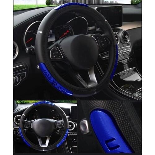 1PC PU Leather Steering Wheel Cover Soft Universal Anti-Slip Waterproof Auto Interior Decoration Auto Product Car Accessories