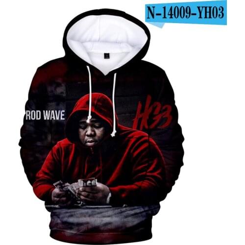 Childrens Hoodies Rod Wave Hoodie Sweatshirt Fashion Men/women Casual 3D Hoodie Boys/girls Streetwear Long Sleeve Rod Wave Tops