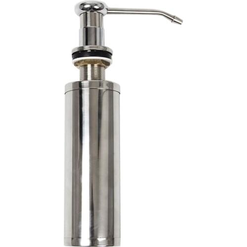 Copper press head soap dispenser chromed copper head stainless bottle kitchen sink & bathroom soap dispenser 220ml