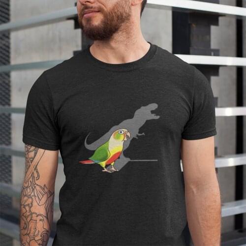 T-rex Shadow Pineapple Conure Cockatiel Men T Shirts Parrot Bird Animal Tee Shirt Short Sleeve T-Shirts 100% Cotton Plus Size