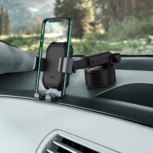 Gravity Car Phone Holder Suction Cup Adjustable Universal Holder Stand In Car GPS Mount for IPhone 12 Pro Max Xiaomi POCO