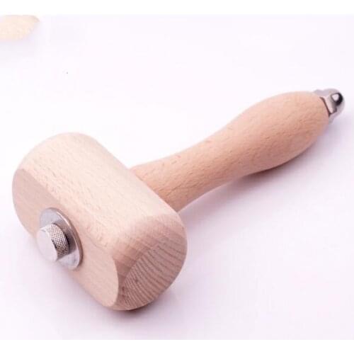 Good Quality Handmade Diy Leather Carving Tool Wooden Beat Wooden Hammer S0389H