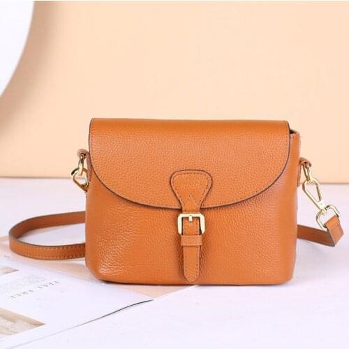 JJDXBPPDD Small Bag Women 2020 New Korean Version Of Small Square Bag Small Shoulder Strap Fashion Shoulder Genuine Leather Bag