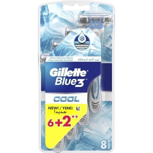 Blue3 Cool Disposable Razor - 8 Pcs in 1 Pack
