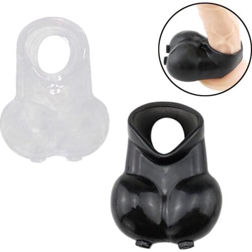 Penis Ring Scrotum Cock Ring Sex Toys for Adults Men Scrotum Cage Ball Stretcher Soft Ejaculation Delay Erection Male Cockring