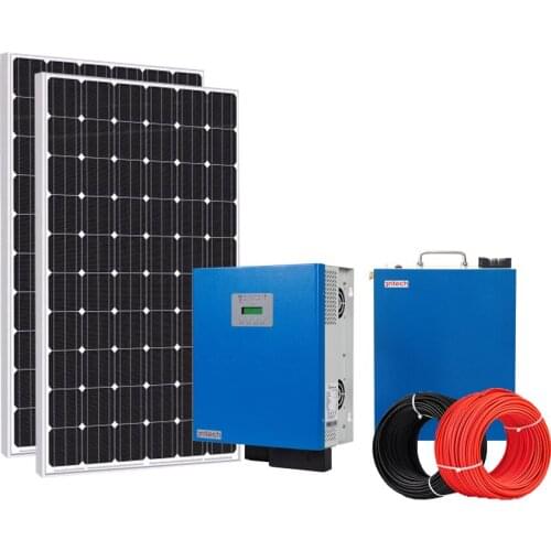 JNTECH Off Grid Solar Panel Kit Complete Solar System 3000w 4000w 5000w Offgrid Solar Power System MPPT Forced Air Cooling 3KW