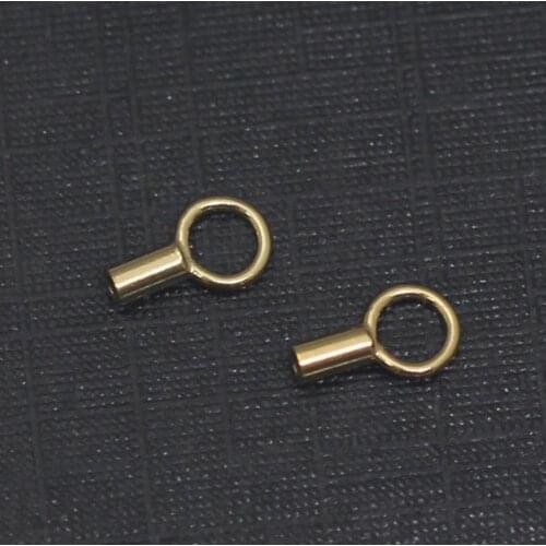 Beadsnice ID40023smt1 Cord End Cap Gold Filled Leather End Clasp DIY Crafting Wholesale Jewelry