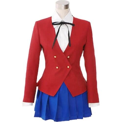 Tiger X Dragon Toradora Aisaka Taiga Cosplay Costume School Uniform full set tops+skrit+shirt+tie