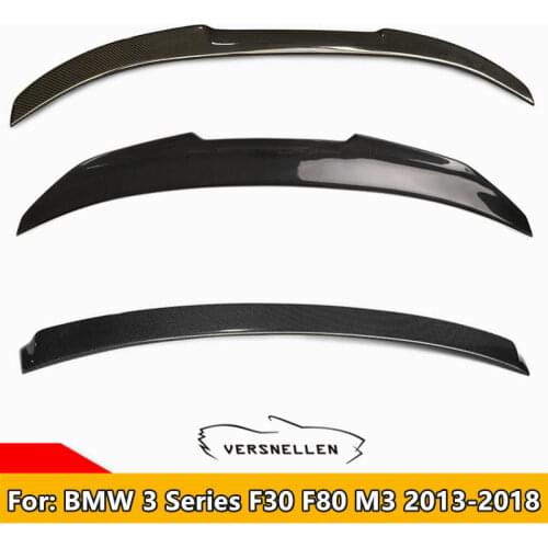 For BMW F30 F80 M3 2013-2018 Rear Spoiler Wing Boot Lip Real Carbon Fiber M3 Trunk Spoiler PSM M4 Style