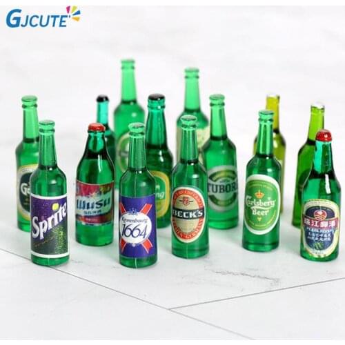 10pcs Mini Wine Bottles Model Dollhouse Miniature 1:12 for Doll House Decoration