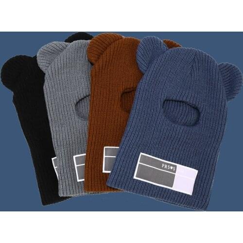 Fashion Mens ladies Winter Mickey Big Ear Beanie Hat Warm Hip-hop Punk Funny Knitted Winter Hats For Women Autumn Woolen Caps