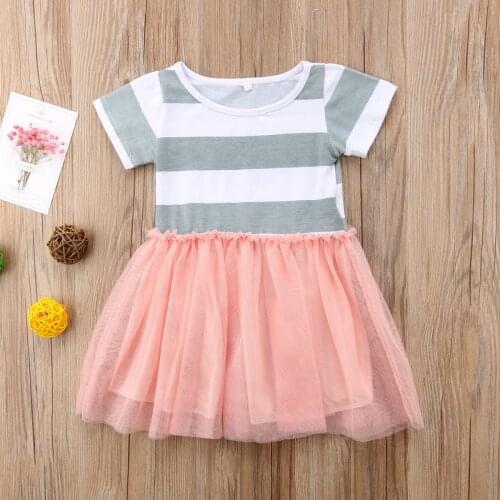 Fashion Sweet Girl Dress 2Y-11Y Baby Girls Lace Dress Kids Party Pageant Princess Casual Tutu Dresses Summer