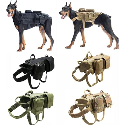 Big Dog Harness Nylon Tactical Vest for Large Dogs Pitbull Military Army Dog Harness Hunting Outdoor German Shepherd